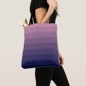 Tote Bag Gradient bleu marine et mauve (De près)