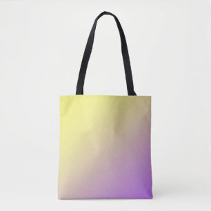 Tote Bag Gradient de blocs couleur jaune à violet