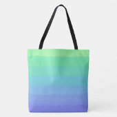 Tote Bag Gradient des verts et des bleus clairs (Devant)