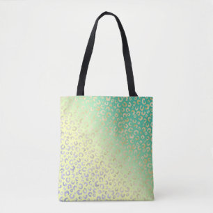 Tote Bag Gradient Empreinte de léopard d'or moderne