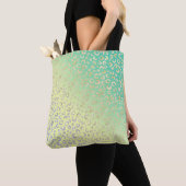 Tote Bag Gradient Empreinte de léopard d'or moderne (De près)