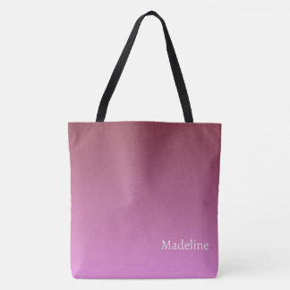 Tote Bag Gradient light to dark tone pink