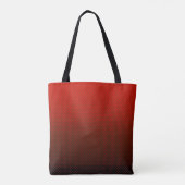 Tote Bag Gradient rouge gray polka dots print abstract femi (Dos)