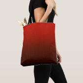 Tote Bag Gradient rouge gray polka dots print abstract femi (De près)