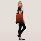 Tote Bag Gradient rouge gray polka dots print abstract femi (Sur le modèle)