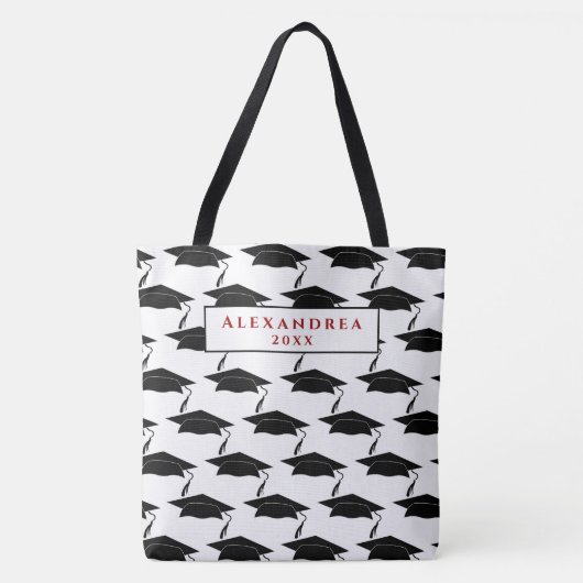Tote Bag Graduate Classe Casquette Motif Personnaliser (Devant)