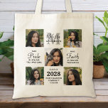 Tote Bag Graduate moderne 5 photo Collage Graduation<br><div class="desc">Célébrez votre diplômé avec ce sac fourre-tout moderne et élégant de graduation de collage photo. Customisez avec 5 de vos photos préférées d'études supérieures ou collégiales, et personnalisez avec monogramme initial, nom, année de fin d'études, lycée ou université nom. Citation inspirante : "Soyez fiers de ce que vous avez fait,...</div>