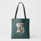 Tote Bag Graduation 4 photo moderne personnalisé vert (Devant)