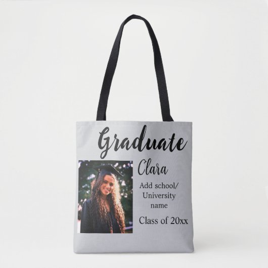 Tote Bag Graduation ajouter nom classe de 20xx félicitation (Devant)