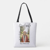 Tote Bag Gradué photo moderne classique ajouter nom de l'an (Dos)