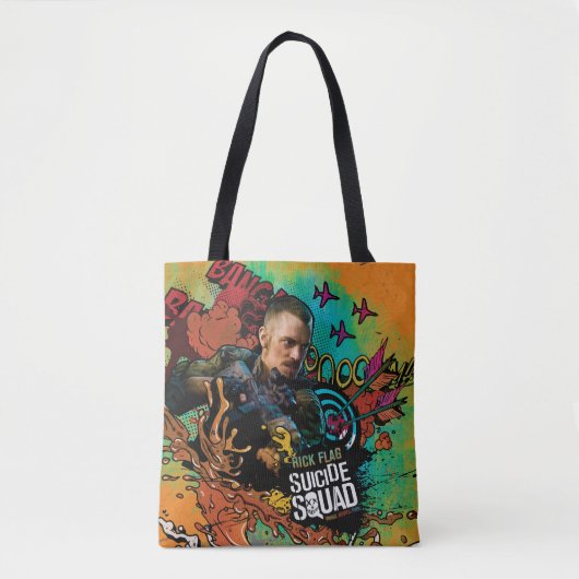 Tote Bag Graffiti de caractère de drapeau du peloton | Rick (Devant)