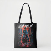 Tote Bag Graffiti de cowboy urbain Edgy Moderne Ouest (Devant)