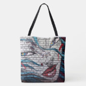 Tote Bag Graffiti de fille asiatique (Dos)