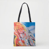 Tote Bag graffiti de planète (Devant)