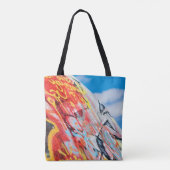Tote Bag graffiti de planète (Dos)