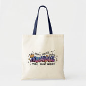 Tote Bag Graffiti du zodiaque Verseau (Devant)