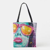 Tote Bag Graffiti girl fourre-tout (Dos)