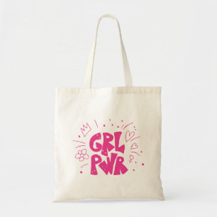Tote Bag Graffiti Girl Power Doodle Girly Doodle Power Girl