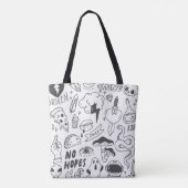 Tote Bag Graffiti mignon : Doodle Art Set. (Dos)