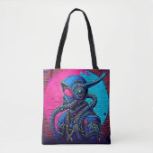 Tote Bag Graffiti muraux masqués en néon (Devant)