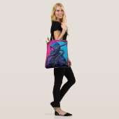 Tote Bag Graffiti muraux masqués en néon (Sur le modèle)