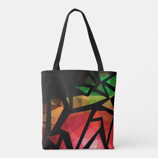 Tote Bag graffiti polygonal moderne Abstrait géométrique fo (Dos)