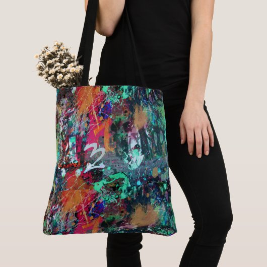 Tote Bag Graffiti Wall et Spray Paint Splatter (De près)