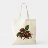 Tote Bag Grains de café et feuilles (Dos)