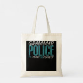 Tote Bag Grammar Police Drôle Enseignant Anglais (Dos)