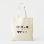Tote Bag Grammie Année Numérique Romaine Établie (Devant)