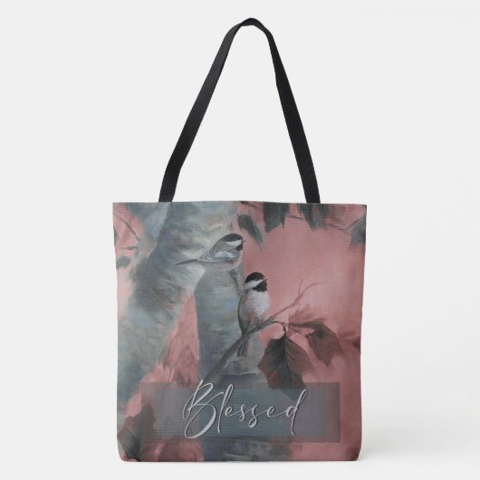 Tote Bag Grand Blessed Chickadee fourre-tout (édition spéci (Devant)