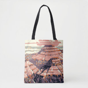 Tote Bag Grand Canyon Western Graphic Art American