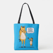 Tote Bag Grand cheval drôle et mignon et petit cheval (Dos)