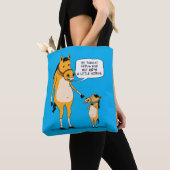 Tote Bag Grand cheval drôle et mignon et petit cheval (De près)