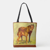Tote Bag grand cheval petite impression (Dos)