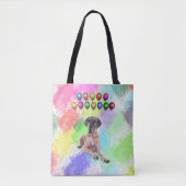 Tote Bag Grand Chien Danois Souhaitant Bonne Année (Devant)