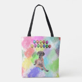 Tote Bag Grand Chien Danois Souhaitant Bonne Année (Dos)