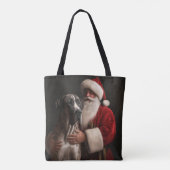 Tote Bag Grand Danse Avec Noël Festif Du Père Noël (Dos)
