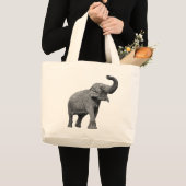 TOTE BAG GRAND ÉLÉPHANT ASIATIQUE - ÉLÉPHANT D'ASIE (Devant (produit))