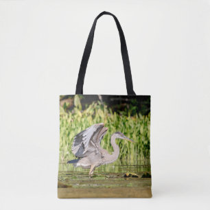 Tote Bag Grand héron bleu