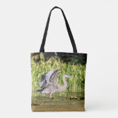 Tote Bag Grand héron bleu (Dos)
