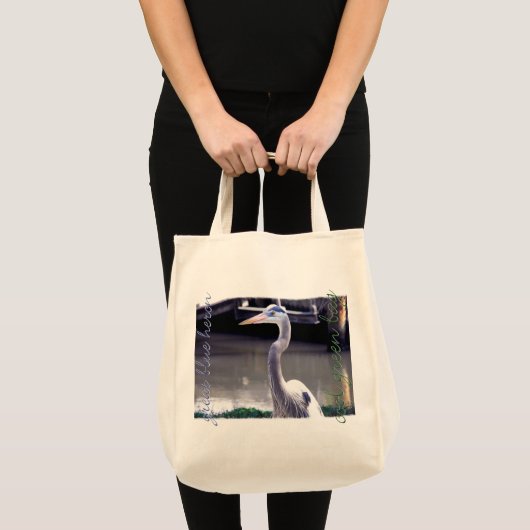 Tote Bag Grand héron bleu (Devant (produit))