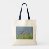 Tote Bag Grand Héron Bleu à River. (Dos)