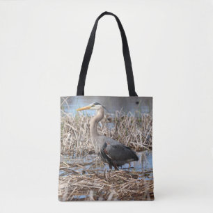Tote Bag Grand Héron bleu Fourre-tout