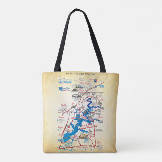 Tote Bag Grand Lake OK carte dimensionnelle 19 Poster