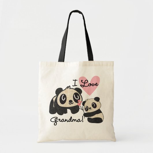 Tote Bag Grand-maman d'amour des ours panda I (Devant)