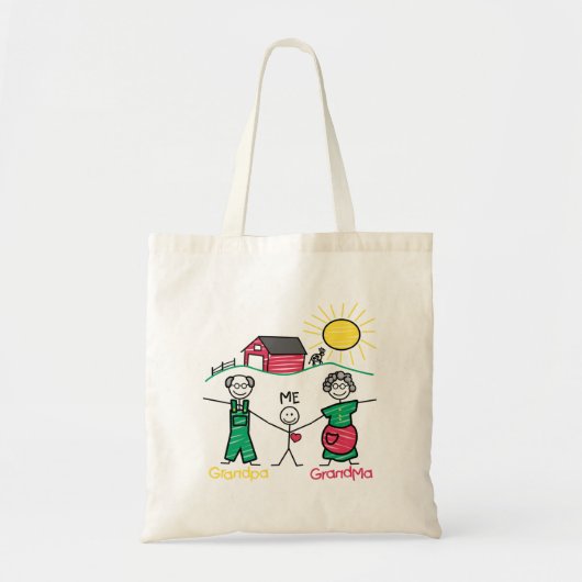 Tote Bag Grand-maman et moi de grand-papa (Devant)