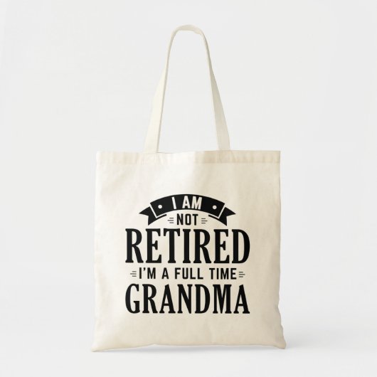 Tote Bag Grand-mère à temps plein (Devant)