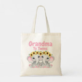 Tote Bag Grand-mère aux filles jumelles Fleurs de soleil él (Dos)