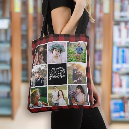 Tote Bag Grand-mère Collage photo Plus grandes bénédictions